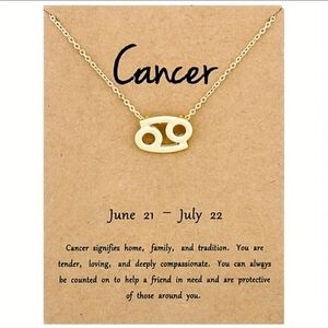 Cancer Zodiac Symbol Pendant Necklace